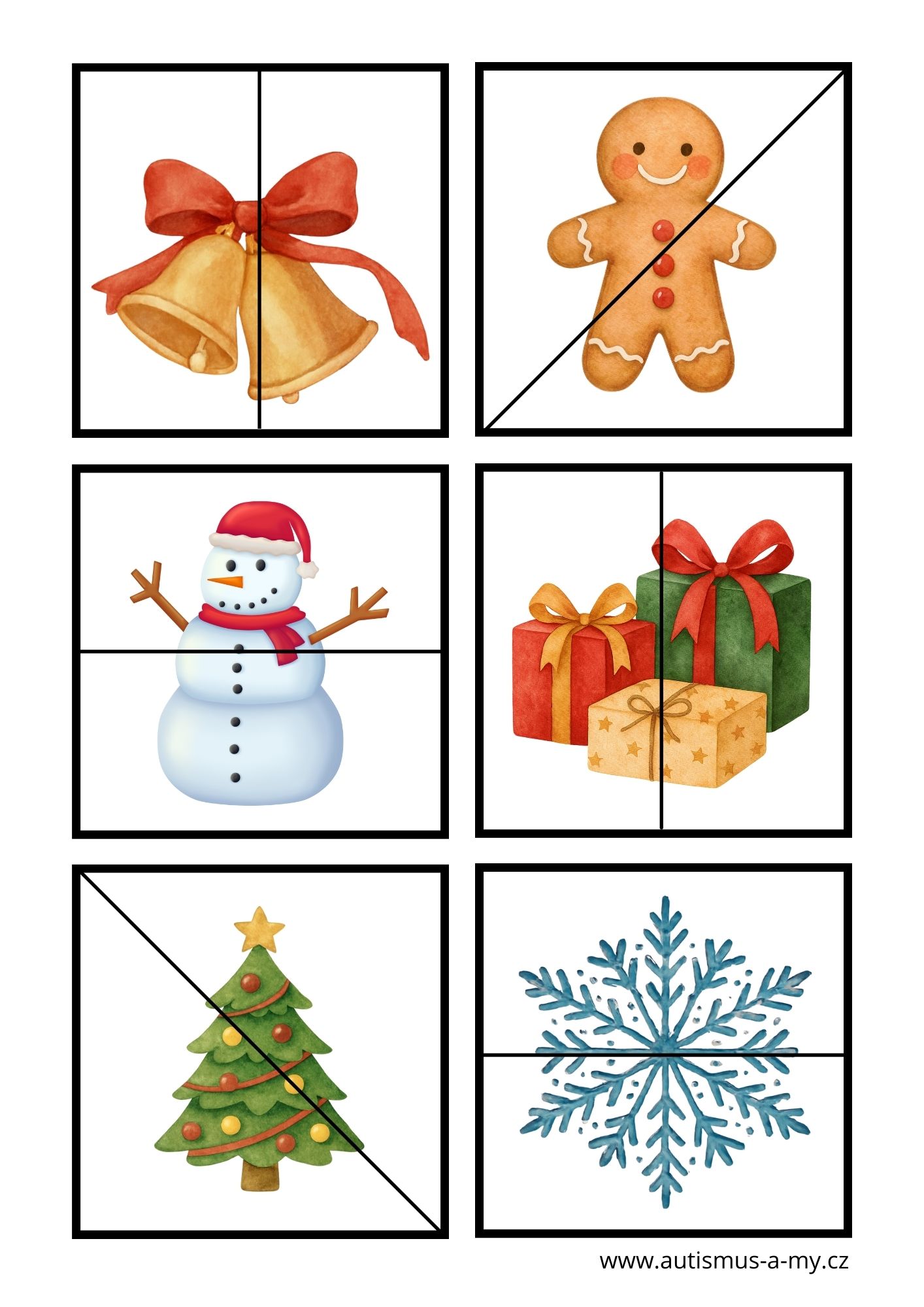 Vánoční puzzle - skládačka 1